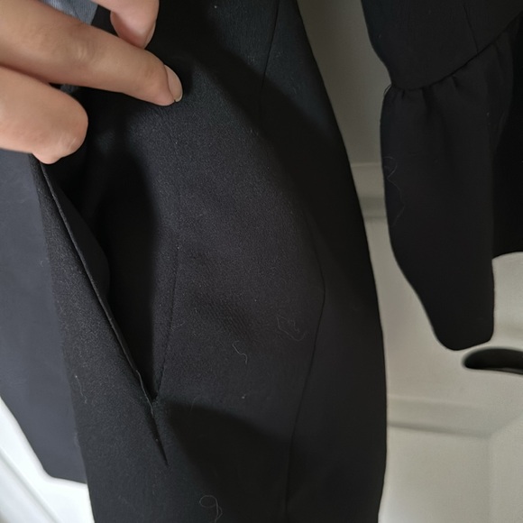 Zara Basic Collection Pearls Embellished Neck Jacket/Blazer - Picture 7 of 10